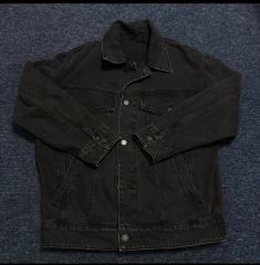 美品 Hyakki デニムジャケット L ブラック ヒャッキ 黒 カバーオール