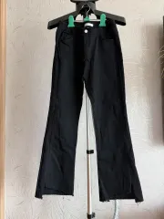 黒ブーツカット ズボン (M)