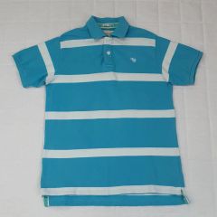 希少00s ◇アバクロ ポロシャツXL◇SuededPolo半袖ボーダーブルー系 