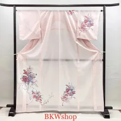 特価品　＜現品限り＞　used　絽　付下げ　夏用　レトロ柄　着物　リメイク