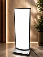 【未使用】タテヤマアドバンス 業務用 電飾スタンド 高さ138cm 大型 LED看板 サインスタンド 店舗用 サロン 美容室 看板照明 キャスター付のサムネイル