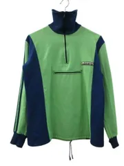 アディダス adidas 70s 80s トラックジャケット ハーフジップ プルオーバー ユーゴスラビア製 ヴィンテージ グリーン M
