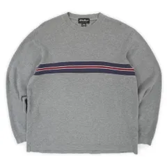 エディーバウアー Eddie Bauer 00s 2000年代 コットンニット ライン 長袖 ロンT USA ヴィンテージ アメリカ 古着 メンズ Tシャツ カットソー グレー 灰色 L【中古】