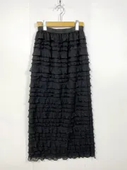 美品 coen コーエン 7670-645-0225 フリルナロー スカート sizeF/黒 ■■レディース