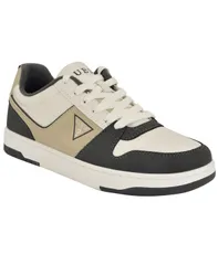 ゲス メンズ シューズ スニーカー レース GUESS Mens Tryon Branded Lace Up Fashion Sneakers Dark Gray Ivory アイボリーのサムネイル