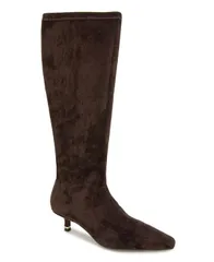 ケネスコール レディース シューズ ブーツ・レインブーツ ヒール Kenneth Cole New York Womens Meredith Knee High Kitten Heel Boots Chocolate チョコレートのサムネイル