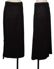 ワイスリーY-3 オパールロゴデザインストレッチスカート 黒Sのサムネイル