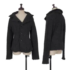 ジュンヤワタナベ コムデギャルソンJUNYA WATANABE COMME des GARCONS 裁ち切りデザインニットジャケット チャコールM位のサムネイル