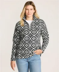 ランズエンド レディース アウター ジャケット・ブルゾン ハーフジップチ コート フリース Lands End Womens Outerwear Coats Petite Anyweather Fleのサムネイル