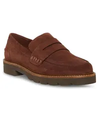 アンクライン レディース シューズ パンプス ローファー Anne Klein Womens Emmylou Lug Sole Loafers Dk Brown ブラウンのサムネイル