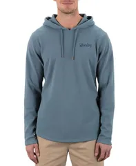 ハーレー メンズ アウター パーカー・スウェット パーカー Hurley Mens Fairfax Thermal Hooded Long Sleeve Hoodie Gray teal グレー