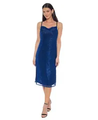 ベベ レディース トップス ワンピース ミディワンピース ミディ Bebe Womens Pleat Cowl Midi Dress Royal