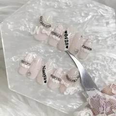 ネイルチップ ┋ 量産型 ┋ クリスマス ┋ 冬ネイル ┋ ツイード ┋ ピンクネイル ┋ リボンネイル ┋ ちゅるんネイル ┋ シンプルネイル ┋ 地雷 ┋ スナ系 ┋ フリルネイル ┋ キラキラネイル ┋ 韓国 ┋ MignonNail ┋ 推しネイル