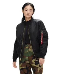 アルファインダストリーズ レディース アウター ジャケット・ブルゾン Alpha Industries Womens Ma1 Bomber Jacket Black ブラックのサムネイル