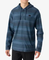 オニール メンズ アウター パーカー・スウェット フリース ONeill Mens Bavaro Stripe Poncho Fleece Tops Midnight Navy ネイビーのサムネイル