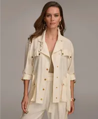 ダナ キャラン ニューヨーク レディース アウター ジャケット・ブルゾン ジャケット Donna Karan New York Donna Karan Womens Belted Utility Jaのサムネイル