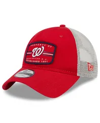 ニューエラ メンズ アクセサリー 帽子 New Era Mens Red Washington Nationals Property Trucker 9TWENTY Snapback Hat Red レッド