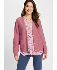 オルセン レディース アウター ニット・セーター カーディガン ニット Olsen Womens Boucle Knit Cardigan Vintage pink ピンク