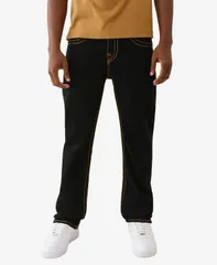 トゥルーレリジョン メンズ ボトムス デニムパンツ ジーンズ True Religion Mens Ricky Flap Super T Jeans Black rinse ブラック