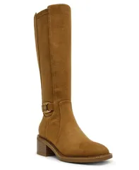 アンクライン レディース シューズ ブーツ・レインブーツ ヒール Anne Klein Womens Anessa Block Heel Knee High Boots Tan タンのサムネイル