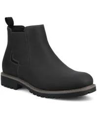 バンス メンズ シューズ ブーツ・レインブーツ チェルシーブーツ チェルシー Vance Co Mens Osmond Comfort Round Toe Chelsea Boots Black ブラック