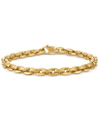 エスクァイア レディース アクセサリー ブレスレット・バングル・アンクレット Esquire Mens Jewelry Rounded Box Link Chain Bracelet GoldTone