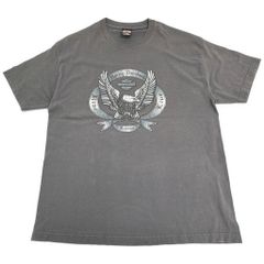 00年代 HARLEY DAVIDSON ハーレーダビッドソン 半袖Ｔシャツ モーターサイクル グレー(メンズ XL)中古 古着 Y0250