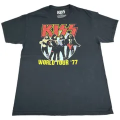 KISS キッス 半袖Ｔシャツ バンド ブラック(メンズ L)中古 古着 Y0254