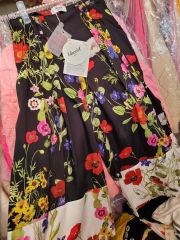 新品未使用 希少品 リゼッタ復刻テキスタイル「FLOWER」リネン100