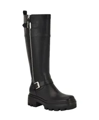 ゲス レディース シューズ ブーツ・レインブーツ トール GUESS Womens Lynnie Tall Buckle Moto Lug Sole Boots Regular Wide Calf Bのサムネイル