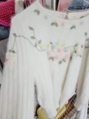 即日発送可ホワイトTuruna silk knit tops andmary - メルカリ