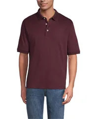 【送料無料】 ランズエンド メンズ ポロシャツ トップス Big Tall Short Sleeve Cotton Supima Polo Shirt Lush burgundy