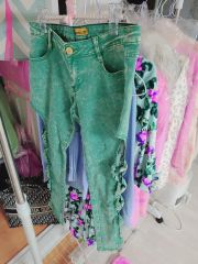 ミシェルマカロン ヒジューリボンデニム サイズ25 グレー - メルカリ