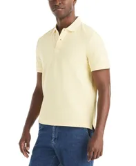 【送料無料】 ナウティカ メンズ ポロシャツ トップス Mens Herringbone ShortSleeve Polo Shirt Soft Yellowのサムネイル