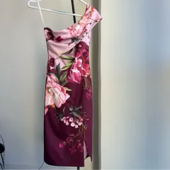 新品) テッドベイカー TED BAKER フラワー オフショルダー ワンピース パーティー ドレス
