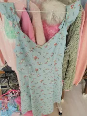 スカイブルー 花柄 ミニ ONE PIECE