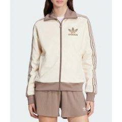 即納】adidas クロップドジャージ ベージュブラウン M - メルカリ