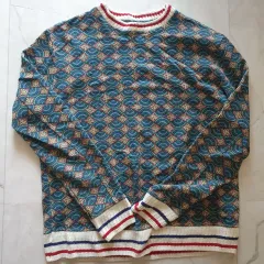 ZARA 薄いセーター？ 幾何学柄 100程度感じ シャツ ZARA