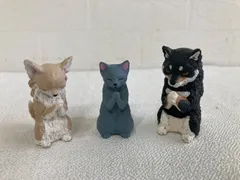 ☆Y24 可愛い合掌 匠 犬拝 猫拝シリーズ フィギュア3点 ガチャ