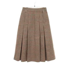 セリーヌ CELINE スカート 千鳥格子柄 プリーツ ウール スカート レディース Used Bのサムネイル