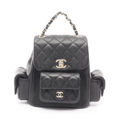 シャネル CHANEL マトラッセ ダイアナフラップ ショルダーバッグ バッグ ラムスキン（羊革） レディース ブラック系 A01165 【中古】 CHANEL - シャネル CHANEL マトラッセ ダイアナフラップ ショルダー