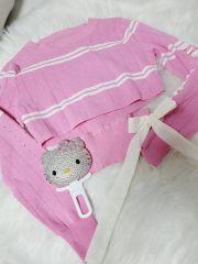 クロップポロニットカーディガン ジョゼムーン JOSE MOON ピンク | Mercari