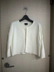 Theory ウースター クレープニット ショートスリーブ カーディガン