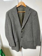 Brioni ブリオーニ ハウンドトゥース テーラードジャケット グレー系