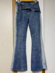 完売品 aclent Wrap layered flare denim デニム - メルカリ