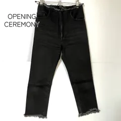 【OPENING CEREMONY】オープニングセレモニー サイズS 七分丈 デニムパンツ 黒 ブラック 日本製 オンワード樫山のサムネイル