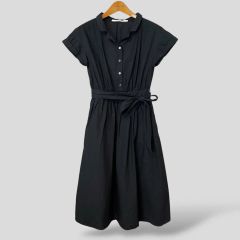 美品✨エポカ シルクコットン シャツワンピース マキシ丈 ハーフジップ