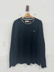 (L)トミー ジーンズ メンズ ネックロゴ ニット