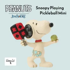 スヌーピー プレイング ピックルボール ミニ ジムショア フィギュア 置物 おしゃれ インテリア ピーナッツ JIM SHORE Snoopy Playing Pickleball Mini 正規輸入品 プレゼント ギフト 飾りのサムネイル
