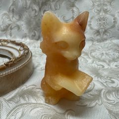 天然石フローライトの狼 オオカミ 置物 彫物E.16 - メルカリ